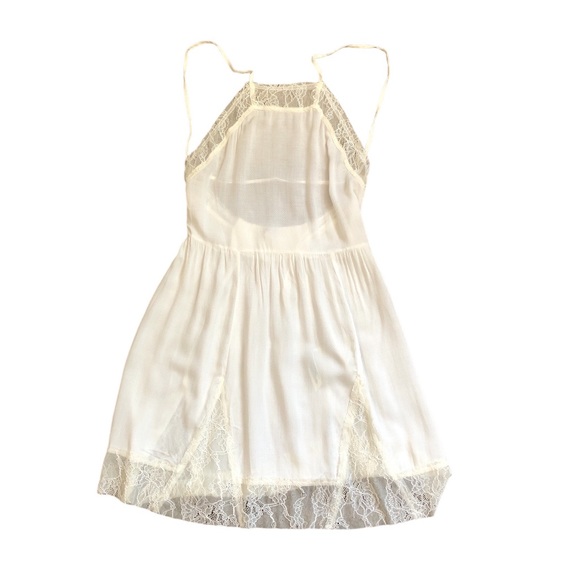 Women's Intimately Free People White Textured Fabric Lacy Mini Dress. Size XS - Picture 16 of 16